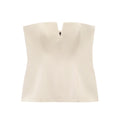 Women's new Fashion sleeveless solid slim backless strapless top