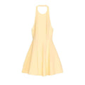 Women's new fashion wave style wide swing hanging neck mini dress