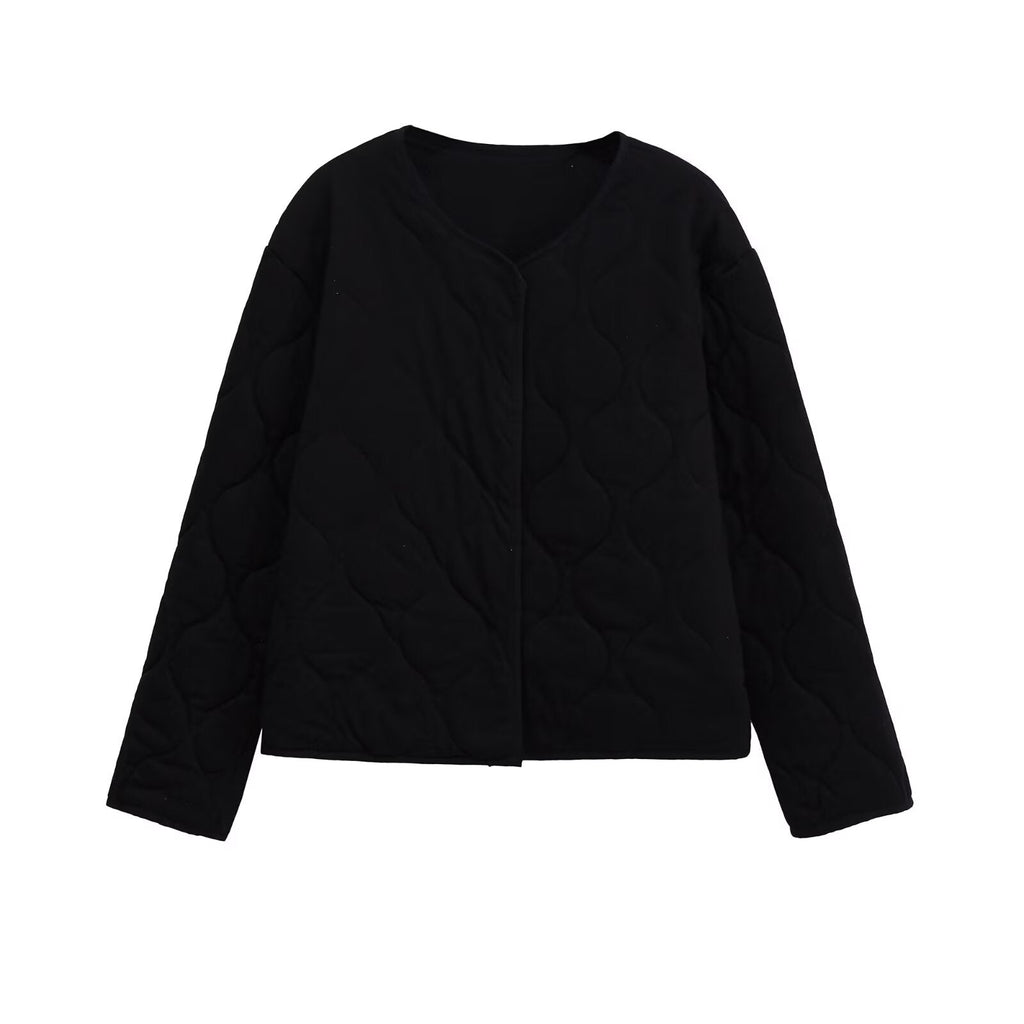 Women's loose single breasted warm cotton Coat