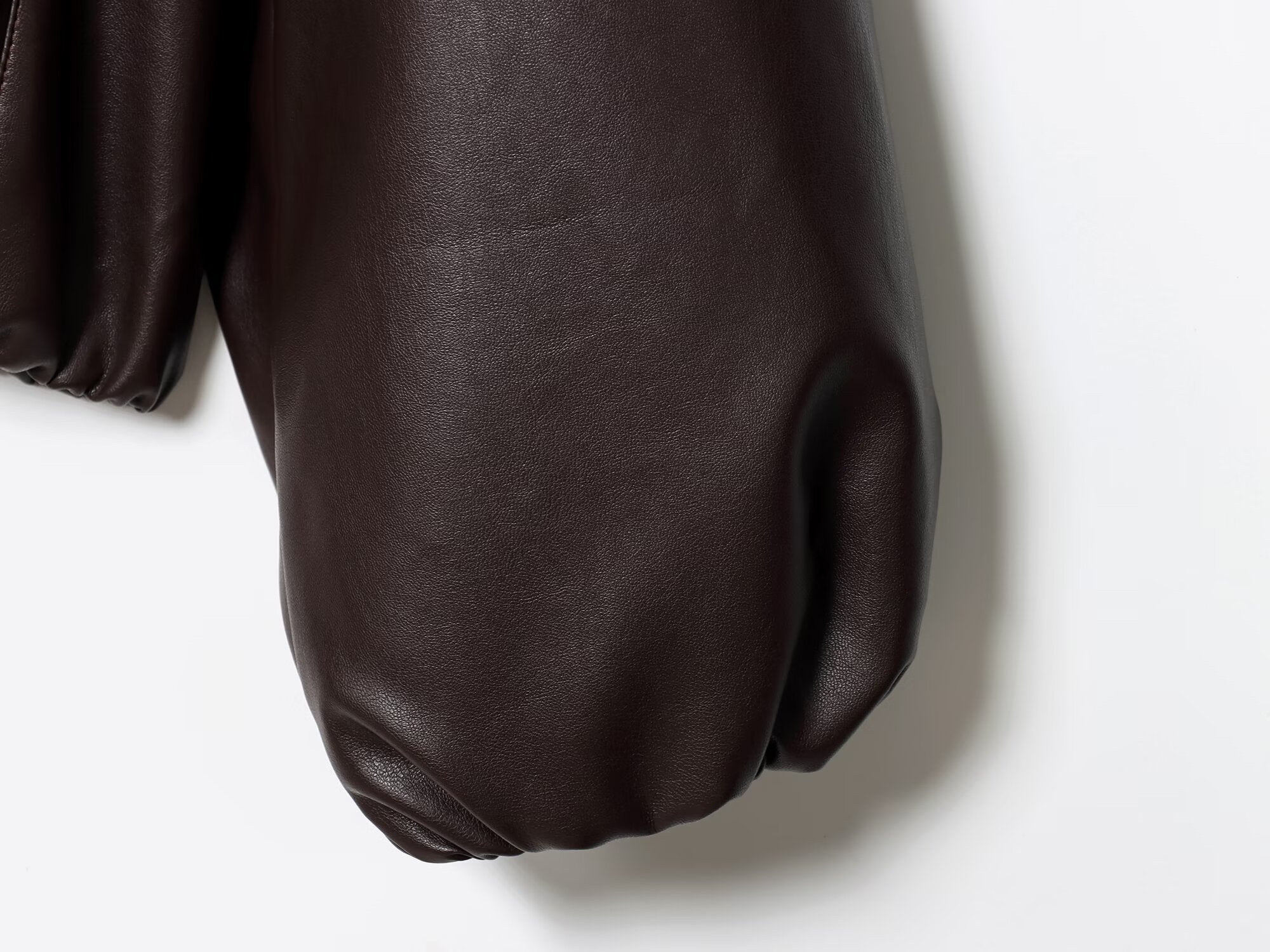 Women's new fashion loose zipper faux leather flight jacket Coat