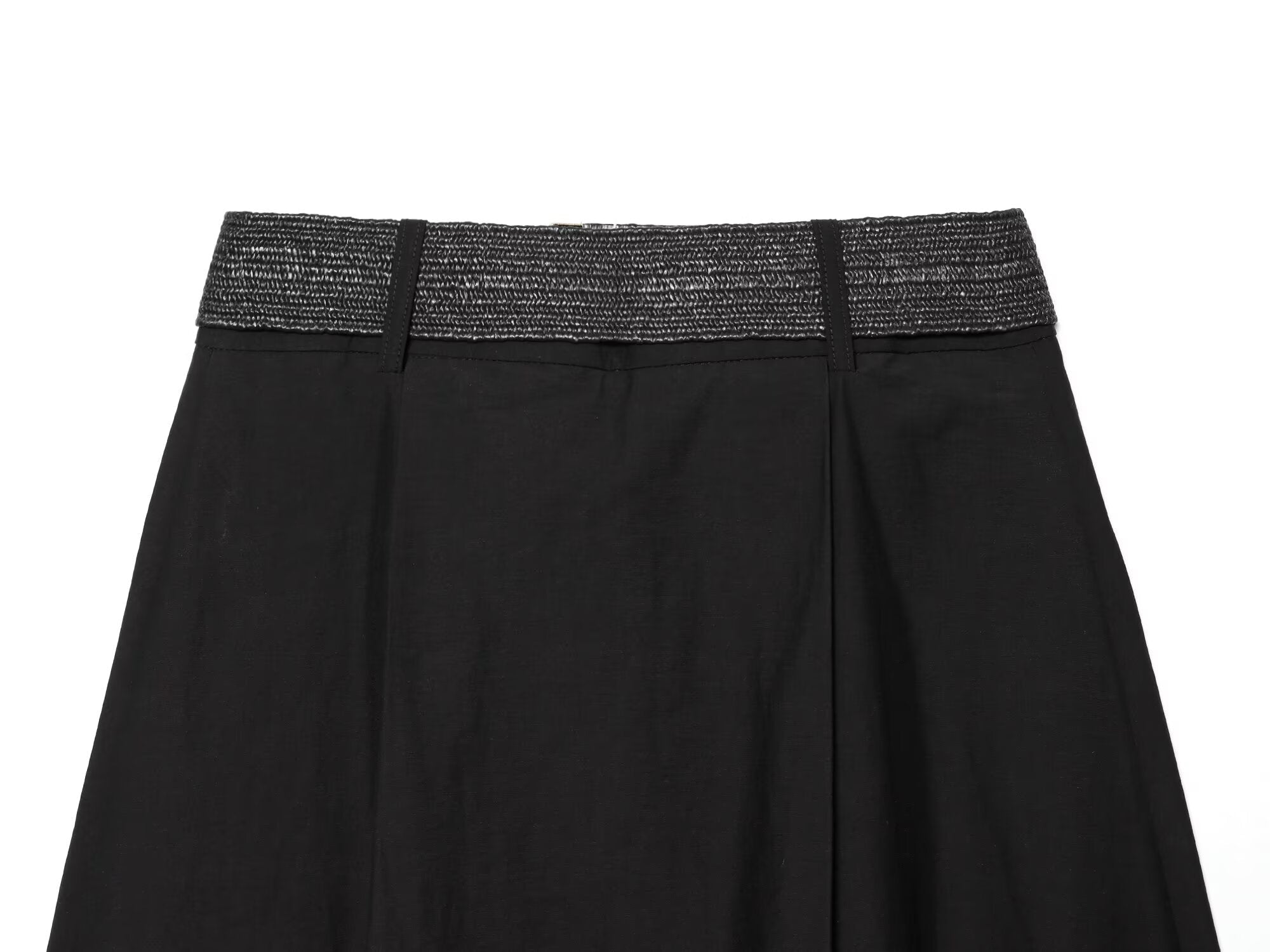 Women's With Belt High Waist Midi Skirt