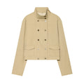 Women's pocket decoration stand collar Coat