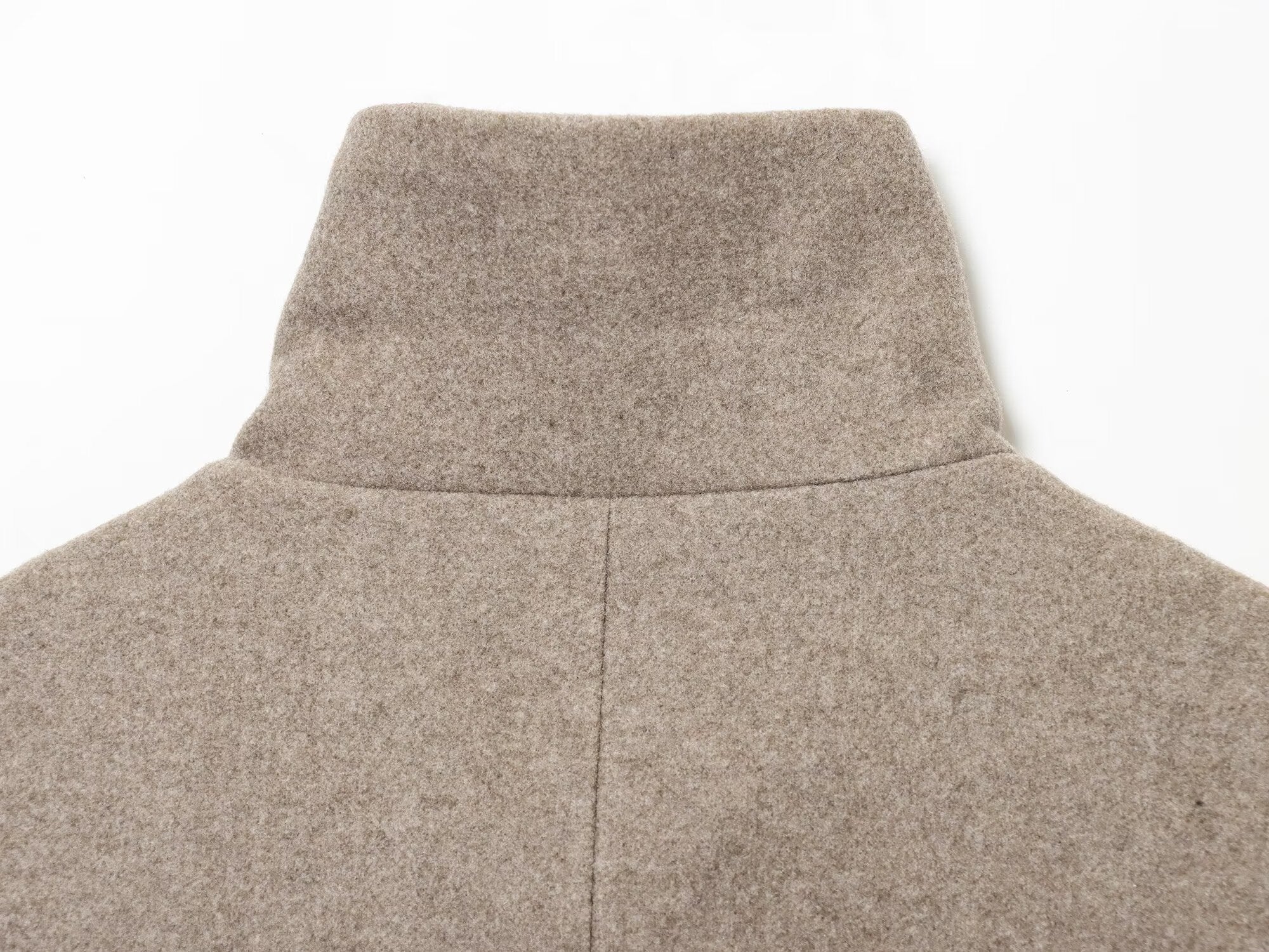 Women's loose standing collar warm woolen coat