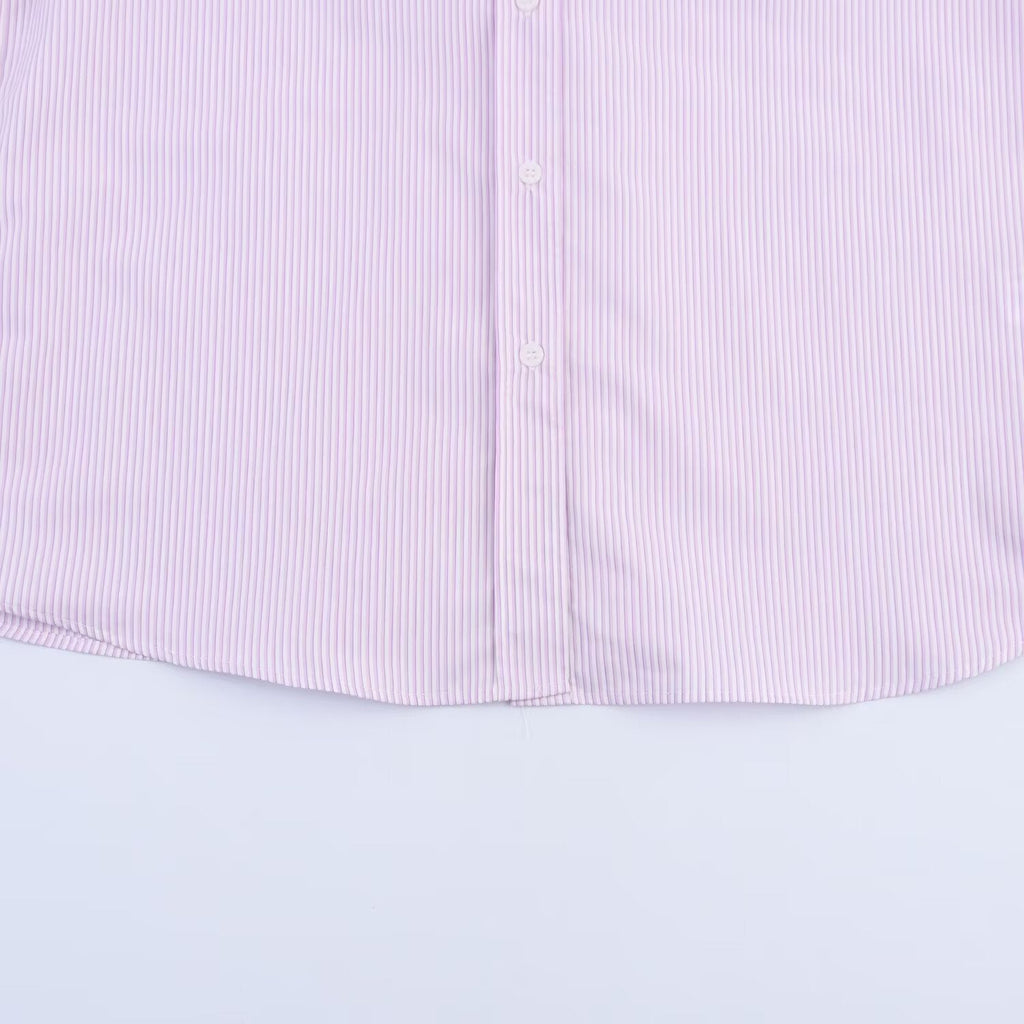 Women's new fashion back bow decoration poplin striped shirt