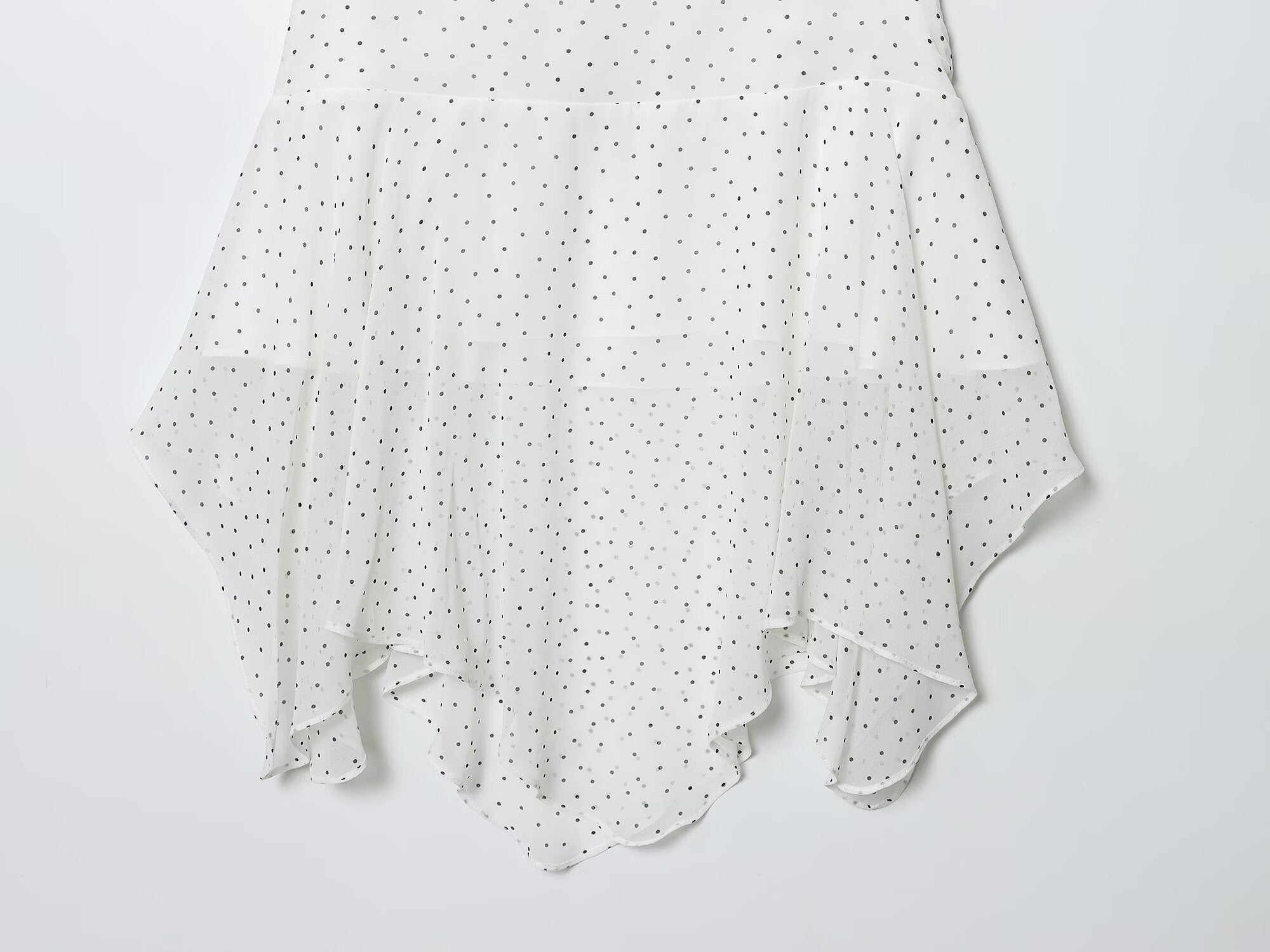 Women's chic Fashion polka dot asymmetrical MIDI skirt