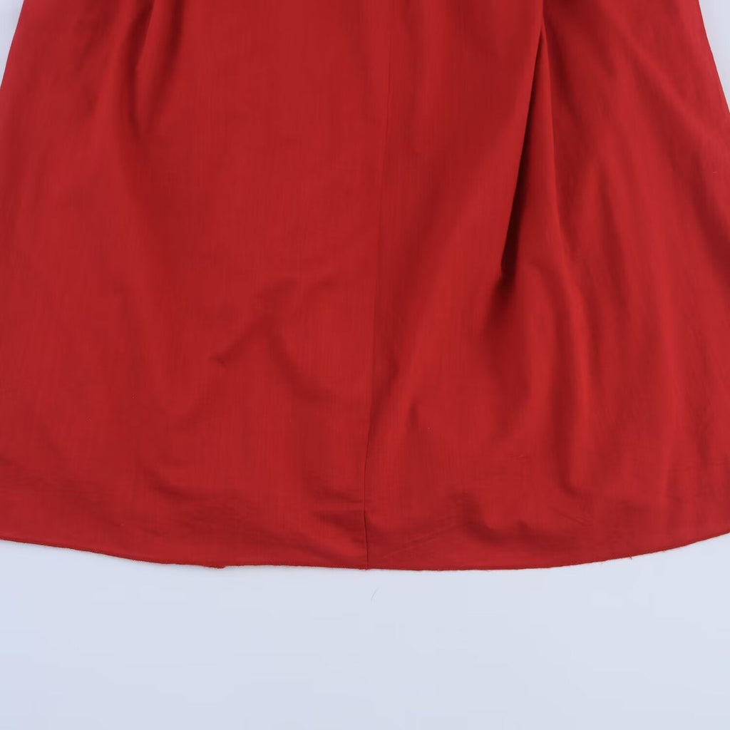 Women's new fashion wide pleated sleeveless beaded suspender MIDI dress