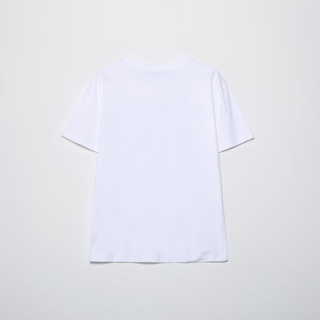 Letter printed T-shirt women's short sleeved O-neck loose T-shirt 2026 summer casual T-shirt