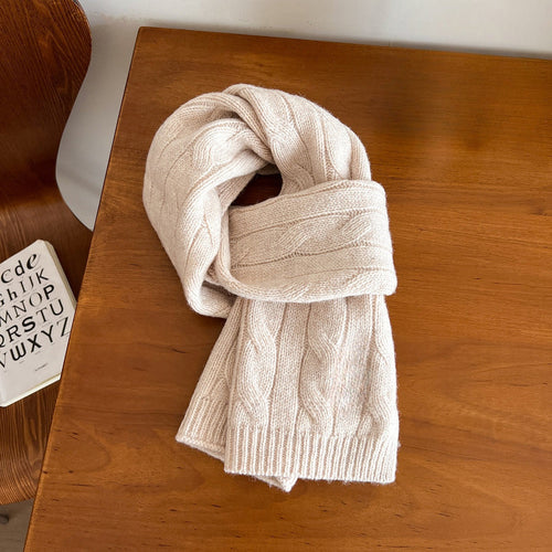 New warm retro embroidery knitted scarf