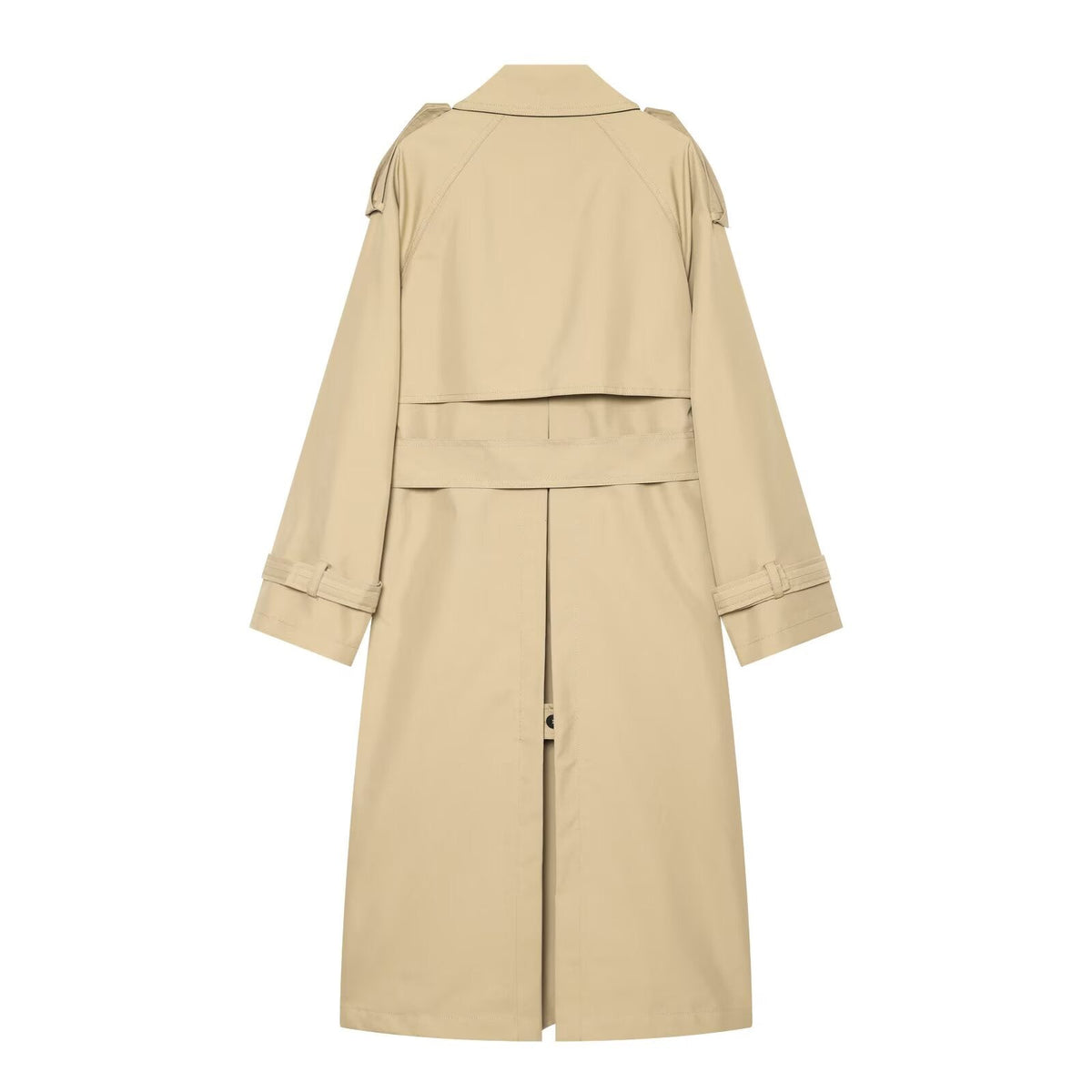 Women's loose long style double breasted windbreaker Coat