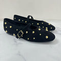 Women's 2025 New Fashion Joker Retro Rivet Mary Jane Suede Ballet Flat Shoes