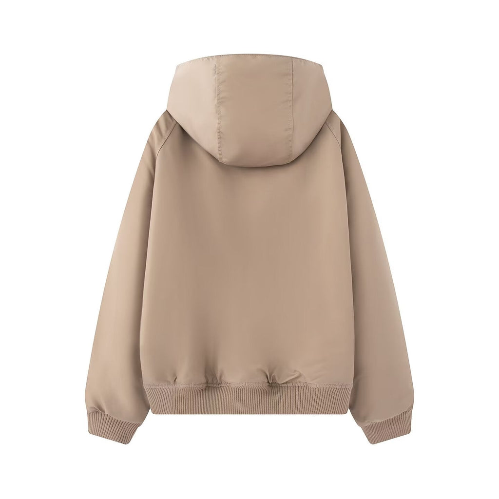 Women's warm fleece hooded pilot jacket Coat