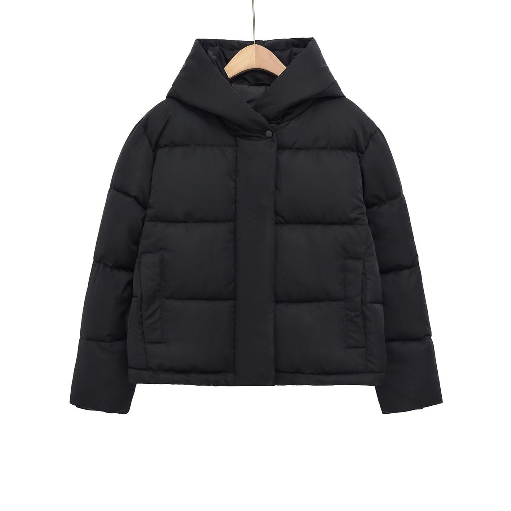 Women's thick windproof hooded cotton jacket Coat