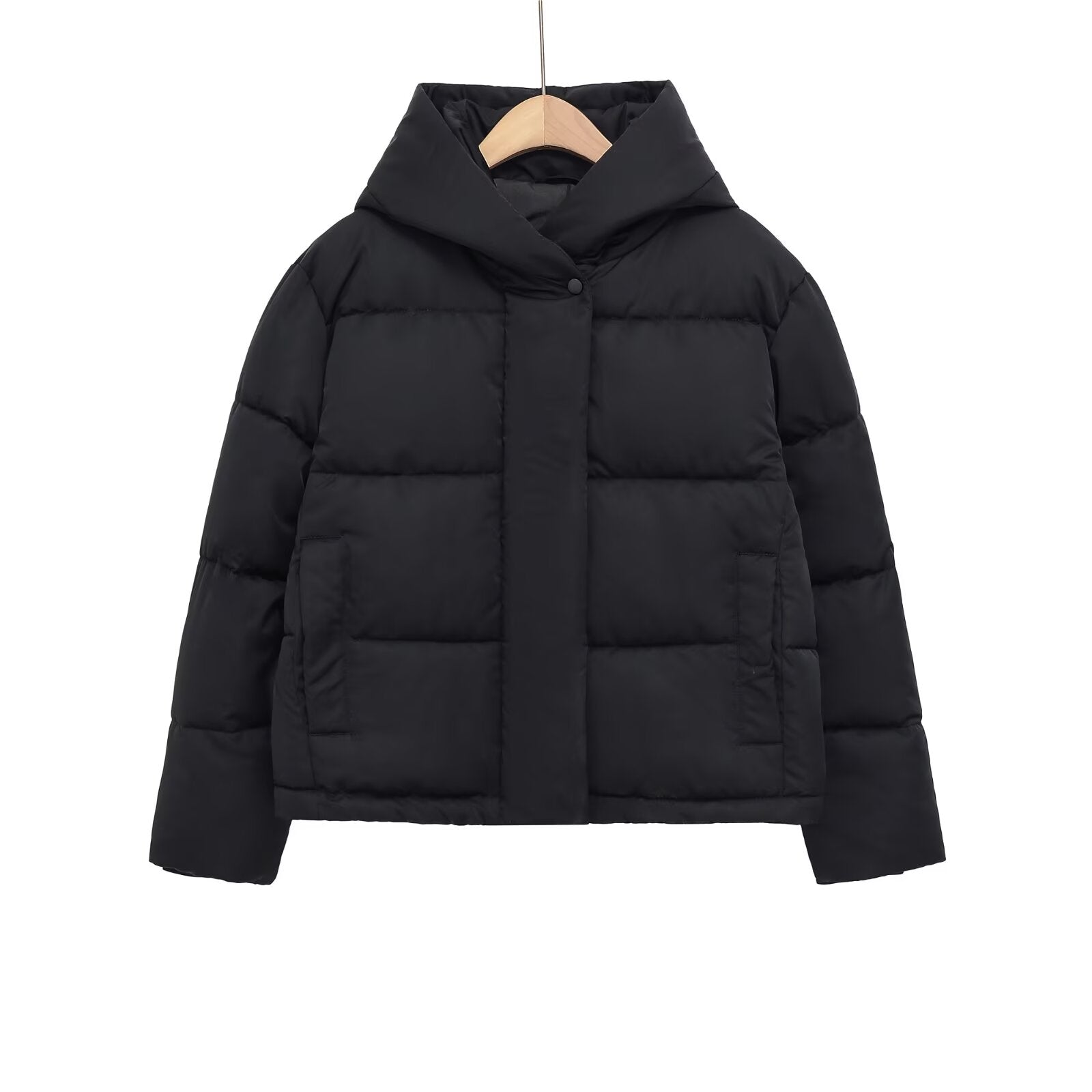 Women's thick windproof hooded cotton jacket Coat