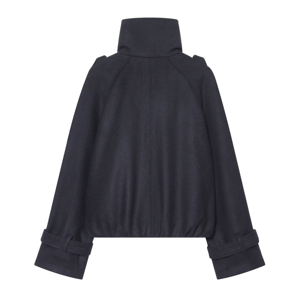 Women's thick double breasted chimney collar Coat