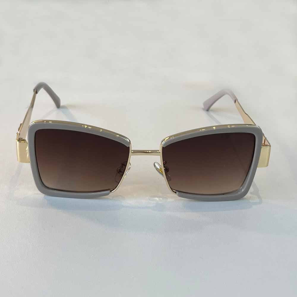 Women's new sunglasses gradient metal temple sunglasses