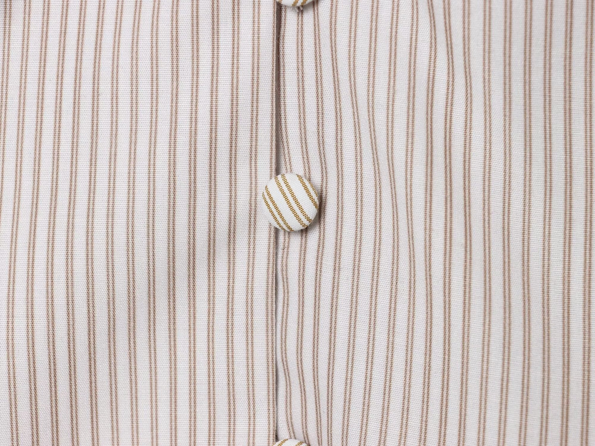 Women's bow decoration hollow striped shirt