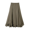 Women's new chic fashion irregular hem design casual draped MIDI skirt