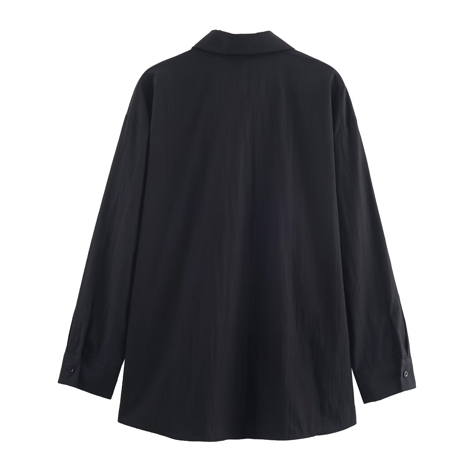 Women's 2025 new belt decoration loose poplin shirt