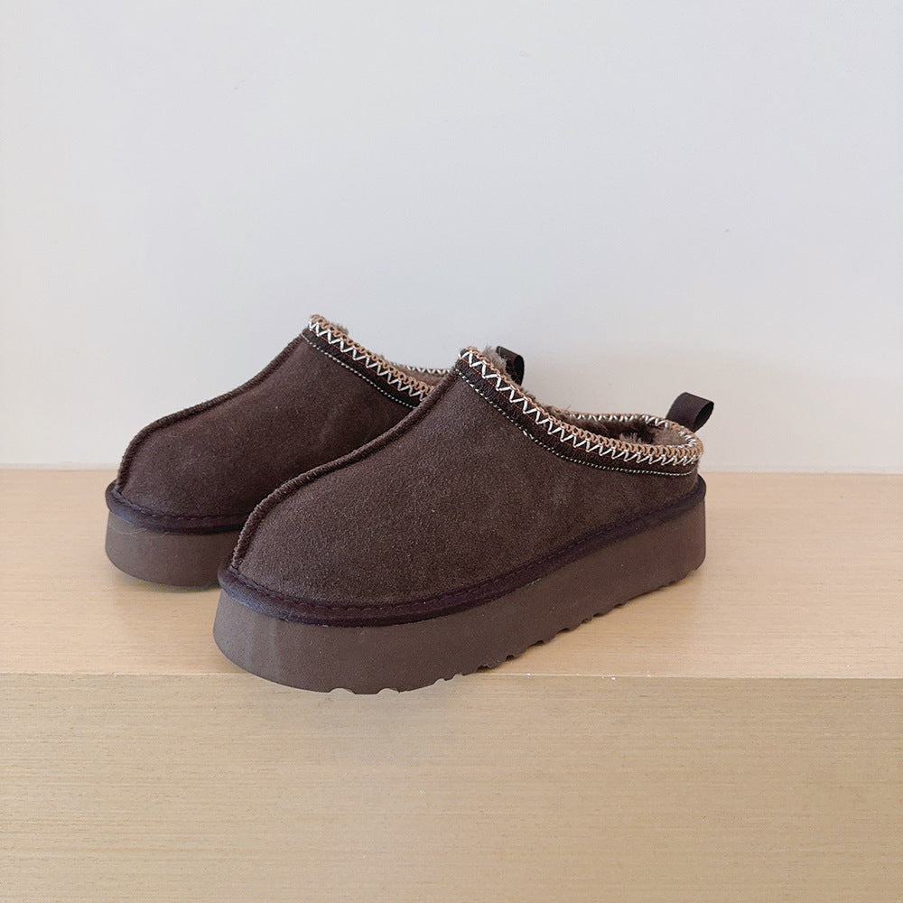 Women's new versatile low-top thick-soled snow boots