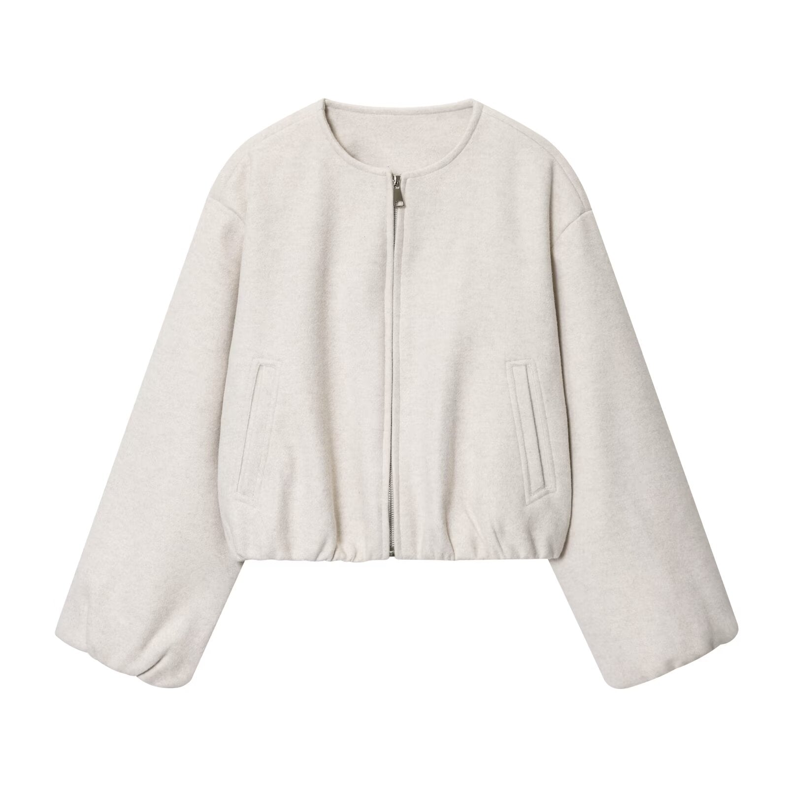 Women's 2025 fashion O Neck soft texture flying jacket Coat