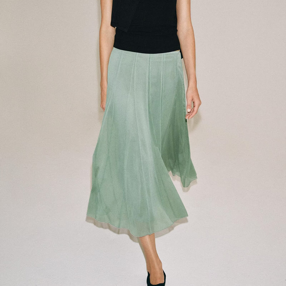 2026 Women's casual draped MIDI skirt