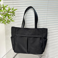 2026 women's new canvas shoulder bag retro texture solid color handbag