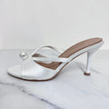 Women's New Fashion Joker Artificial Pearl High-heeled Round Toe Fashion High-heeled Sandals.