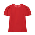Women's slim bubble short sleeved top