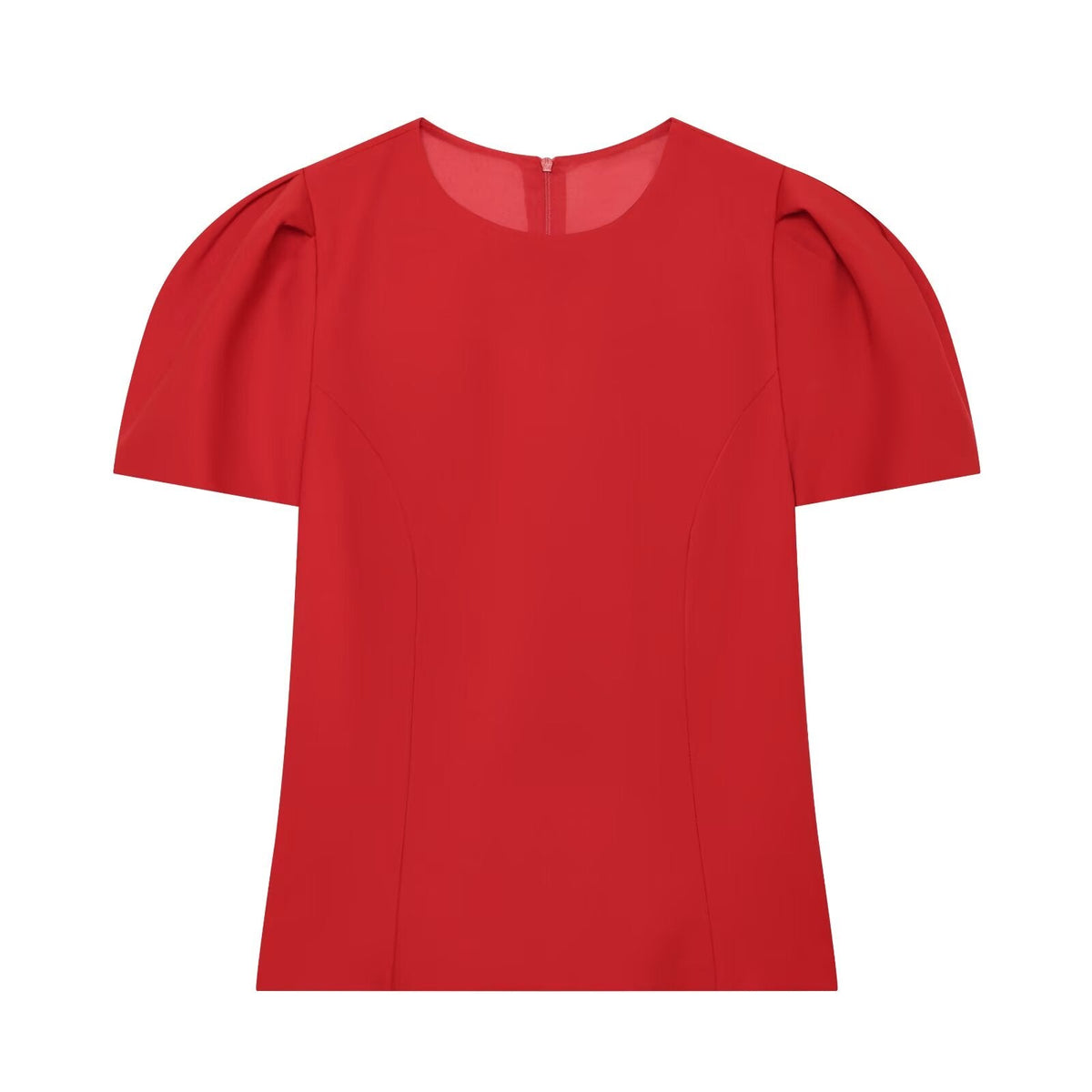 Women's slim bubble short sleeved top