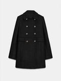 Women's new fashion warm double breasted wool blended coat jacket