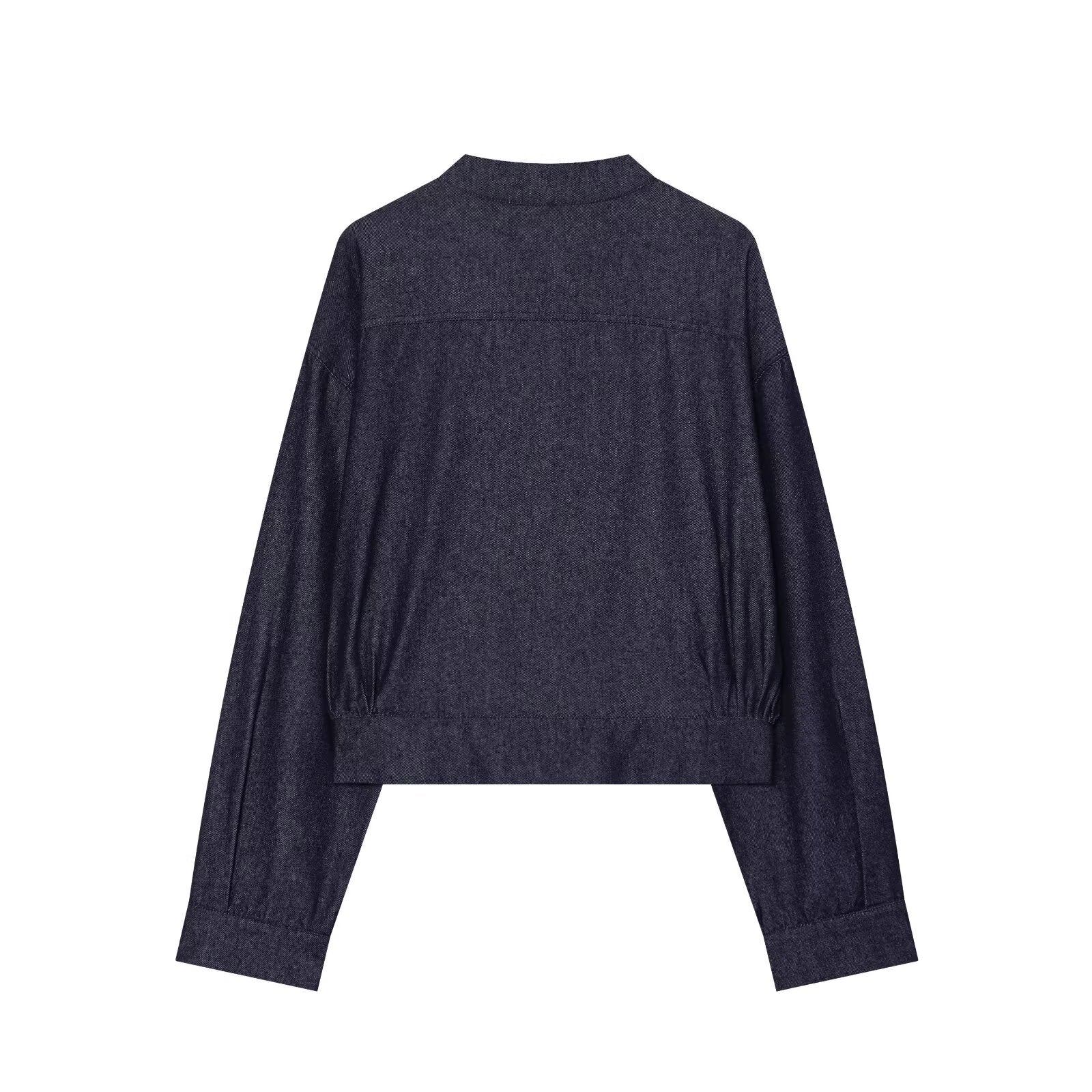 Women's rope knot decorative denim jacket