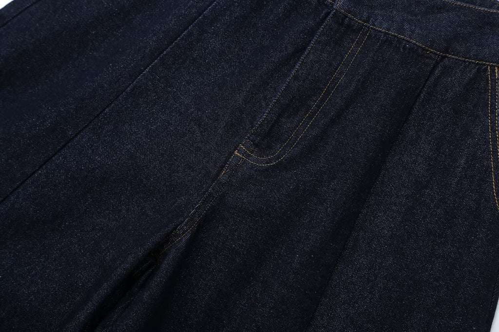 Women's stitched Balloon shaped loose jeans