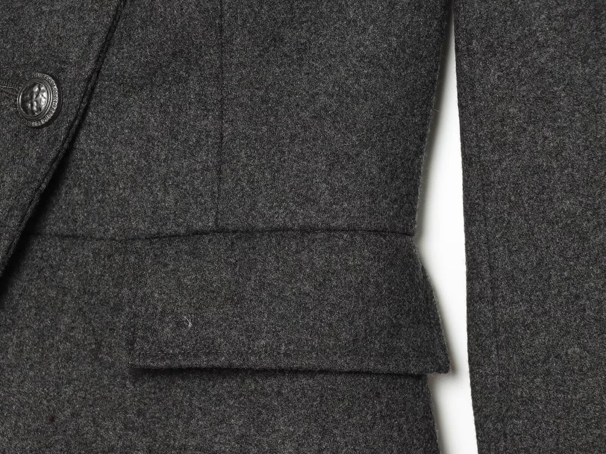 Women's slim double breasted high stand collar Coat