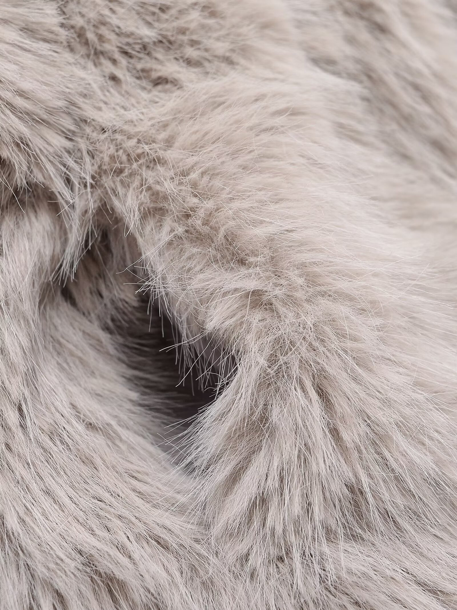 Women's faux fur effect short stand collar Coat
