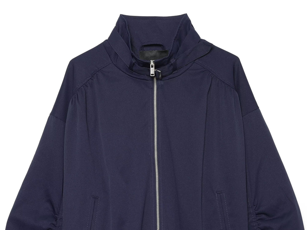 Women's pleated sleeve loose oversized pilot jacket