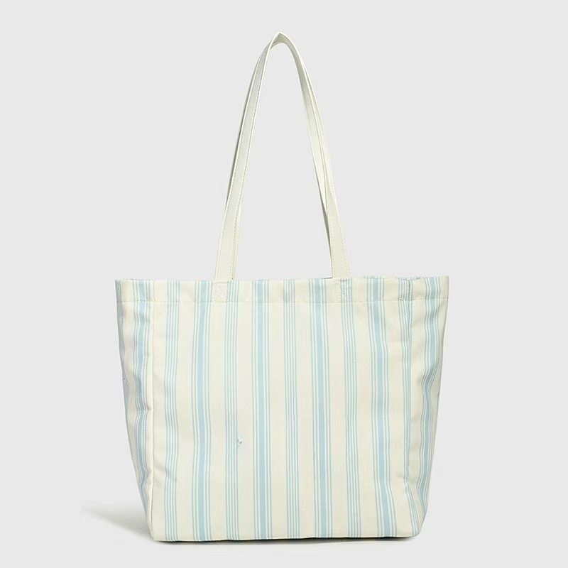 Women's new Joker large capacity striped shoulder handbag