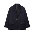 Women's new loose single breasted casual straight suit jacket