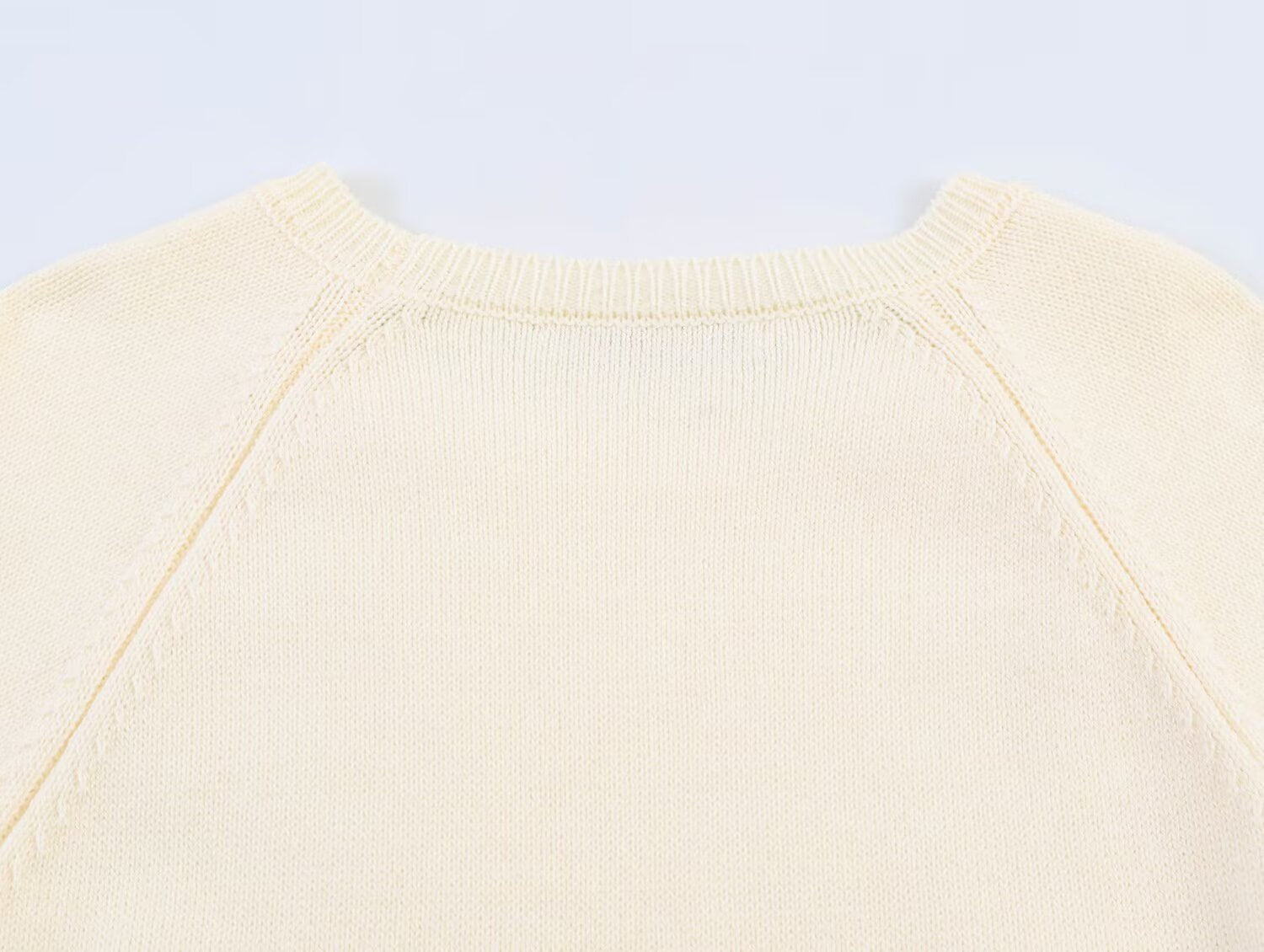 Women's rolled up sleeve patchwork knit sweater