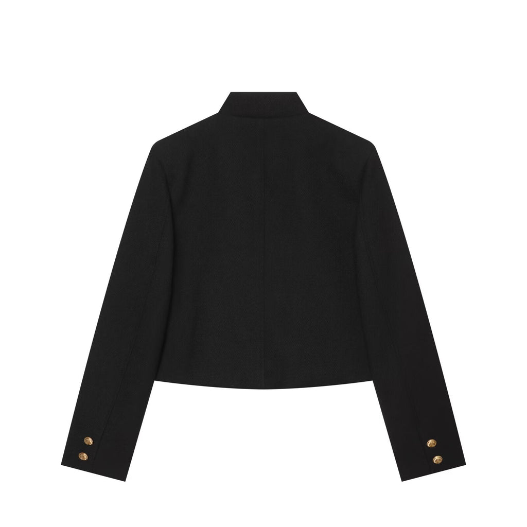 Women's slim short buttoned jacket Coat