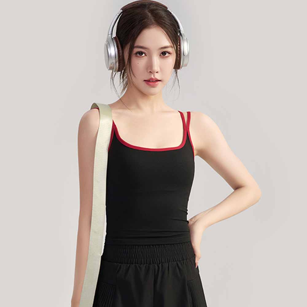 Women's new U-neck integrated shock-proof running underwear sports vest