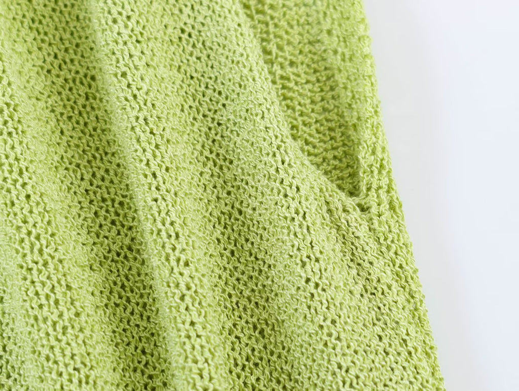 Women's knot decoration sleeveless knitted top