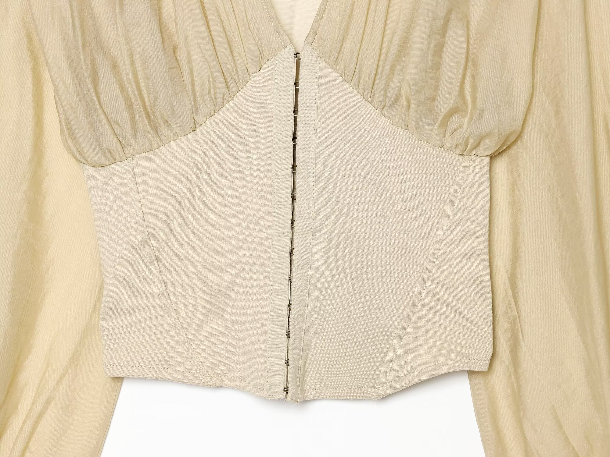 Women's slim spliced waistband top