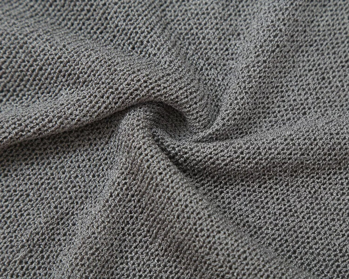Women's round-necked button-up knit Coat