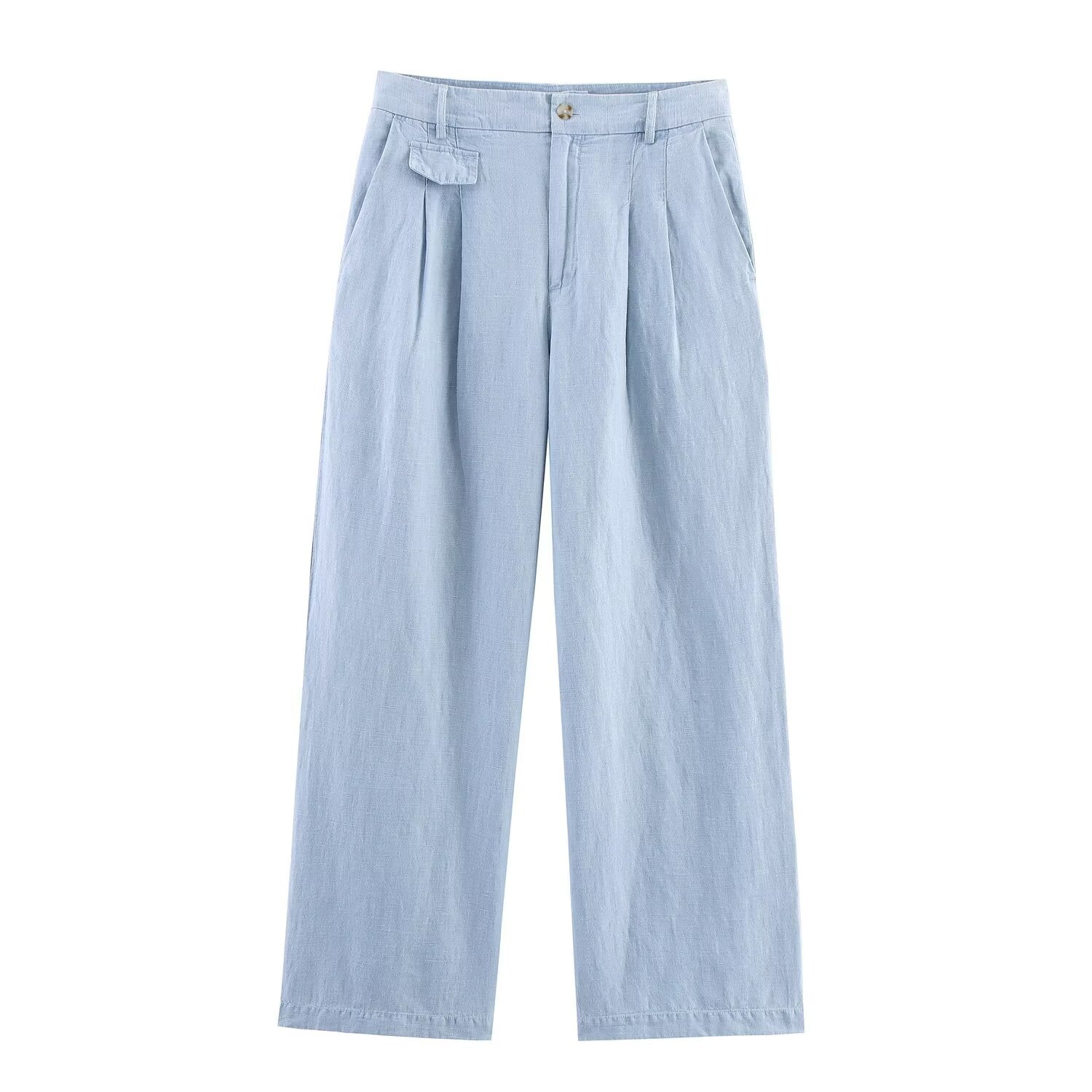 Women's new fashion long sleeved denim button up shirt+Pants suit