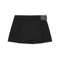 Women's new fashion belt decoration wide pleated Shorts Skirts