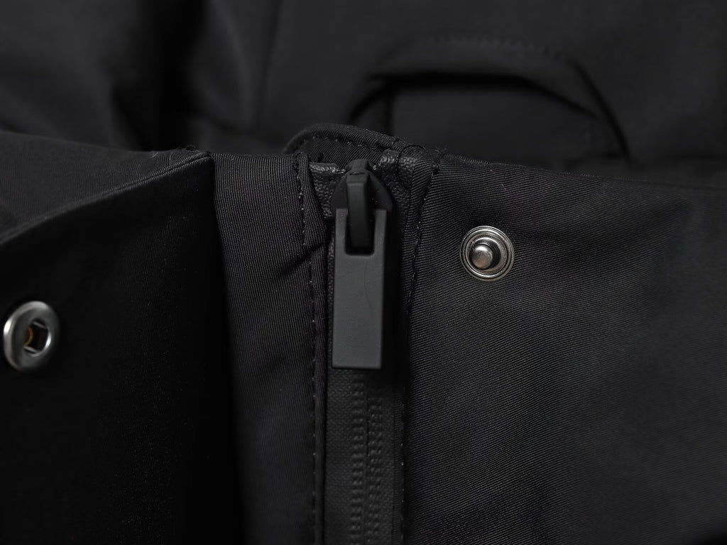 Women's new fashion black hooded waterproof windproof jacket Coat