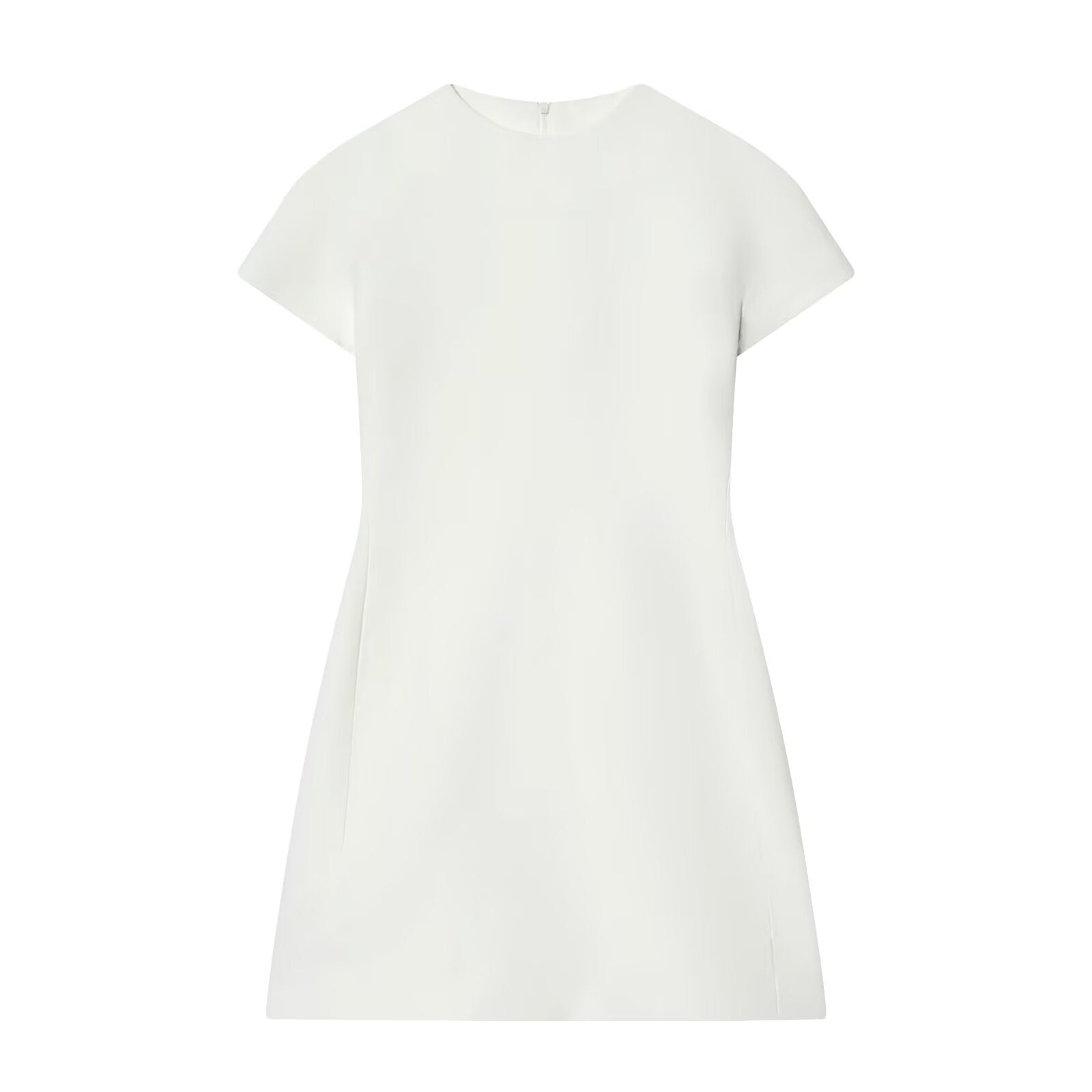 Women's slim O Neck short sleeved mini dress
