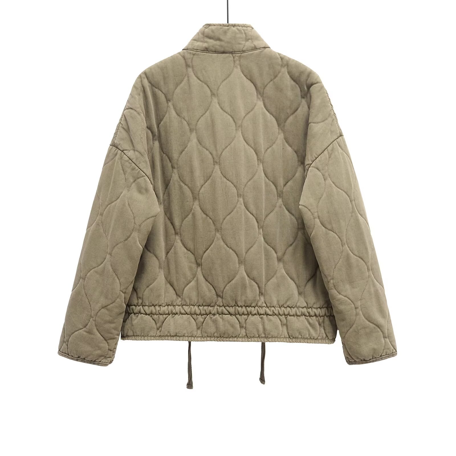 Women's winter loose warm standing collar cotton Coat