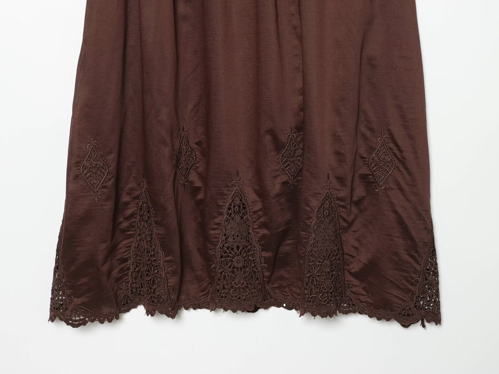 Women's casual embroidered fluffy MIDI skirt