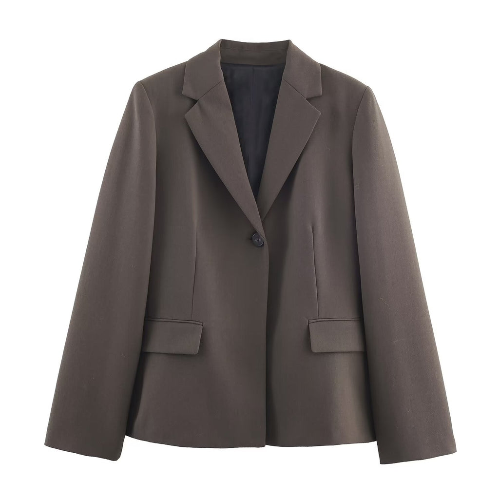suit Women's 2 pieces casual lapel Button-up Blazer Coat +Skirts